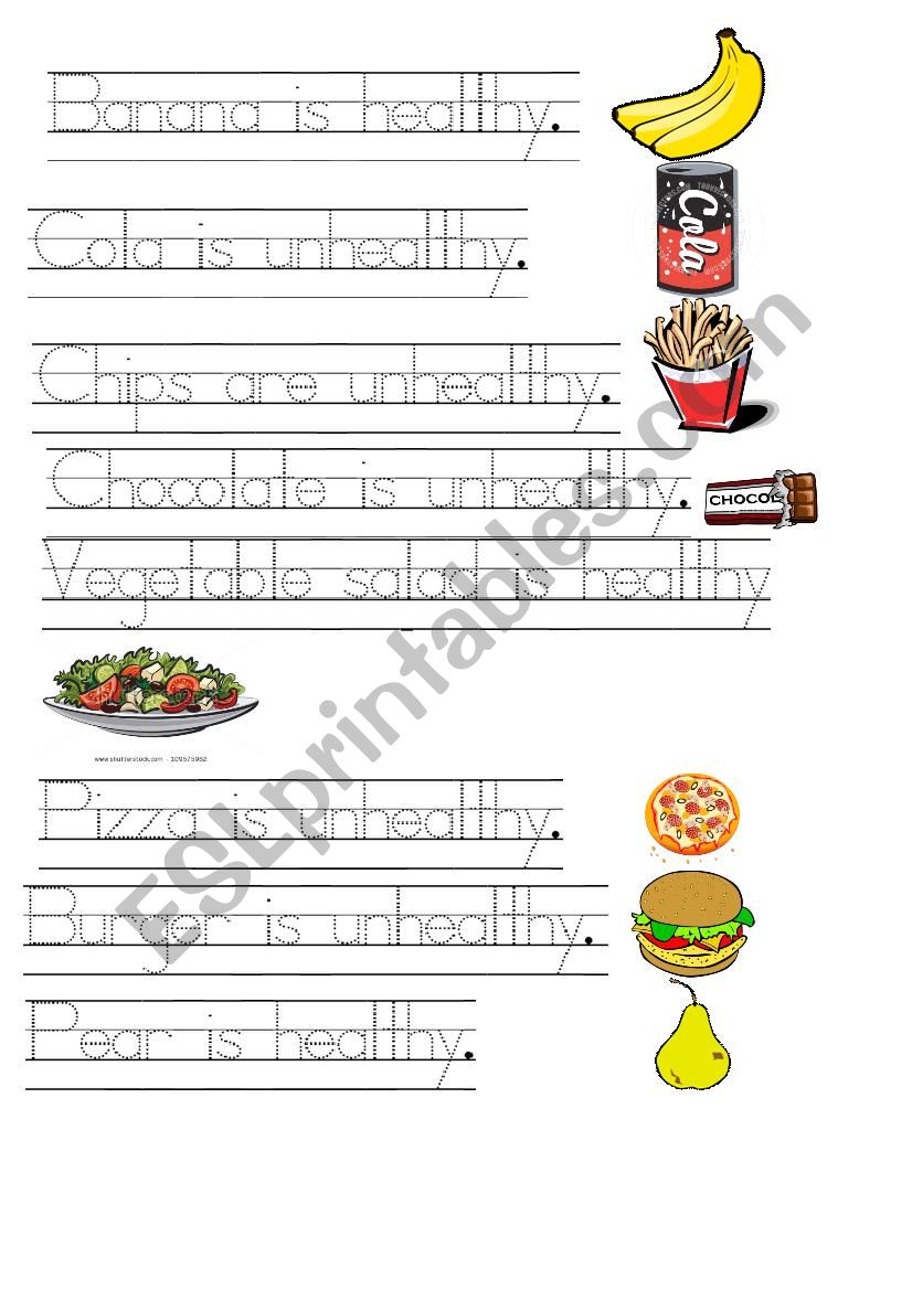 Food worksheet