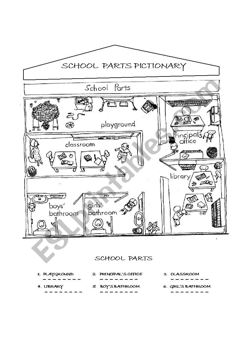 SCHOOL PARTS worksheet