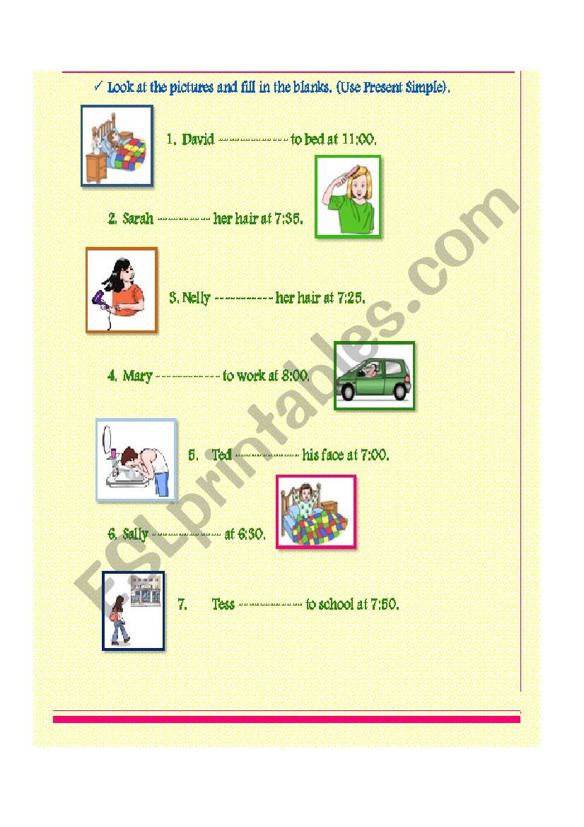 present simple worksheet