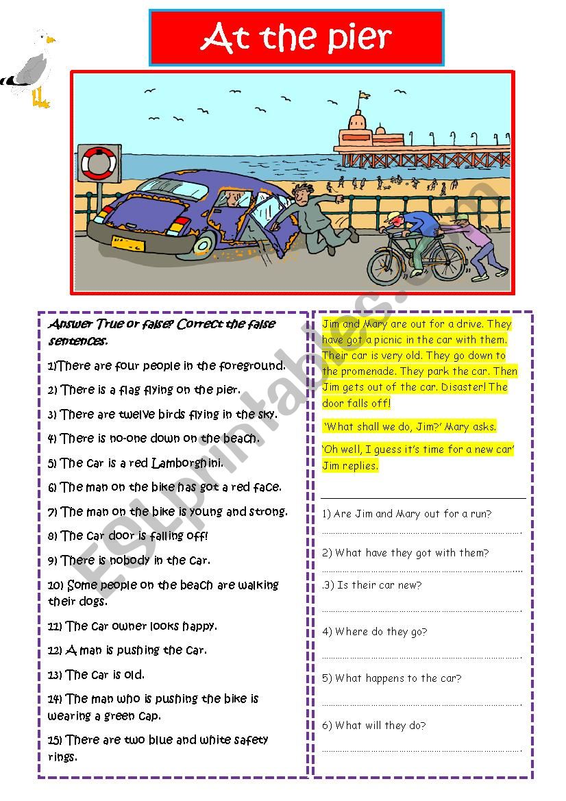 Describe the picture worksheet