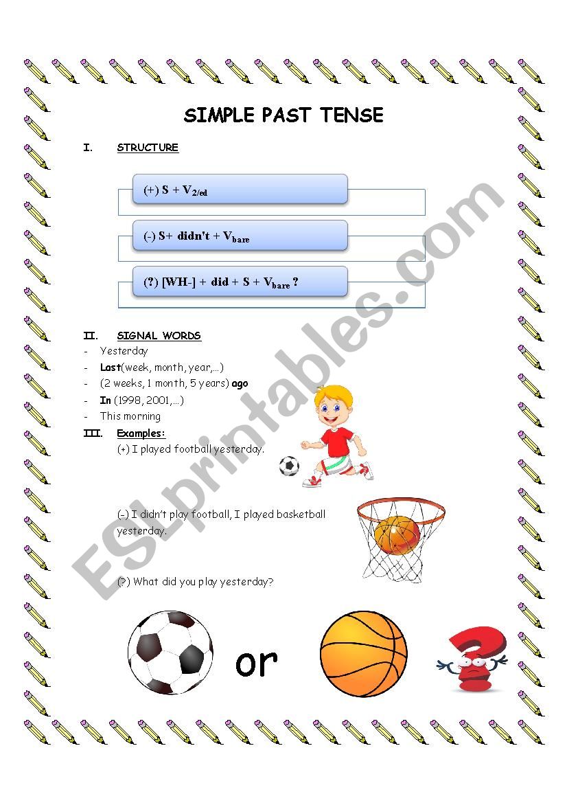 Simple past worksheet