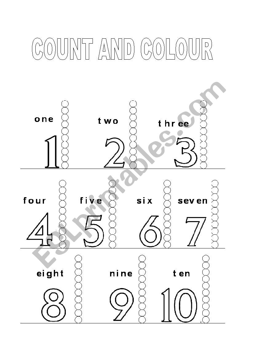 numbers worksheet