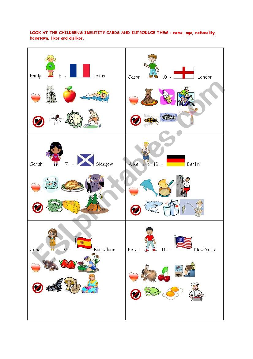 SPEAKING CARDS worksheet