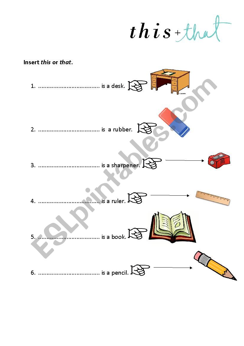 This or that? worksheet