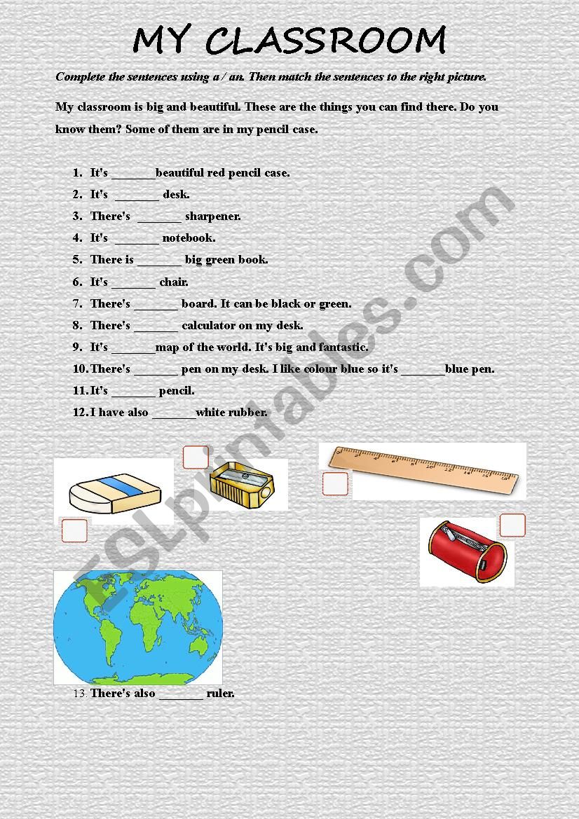 My classroom worksheet