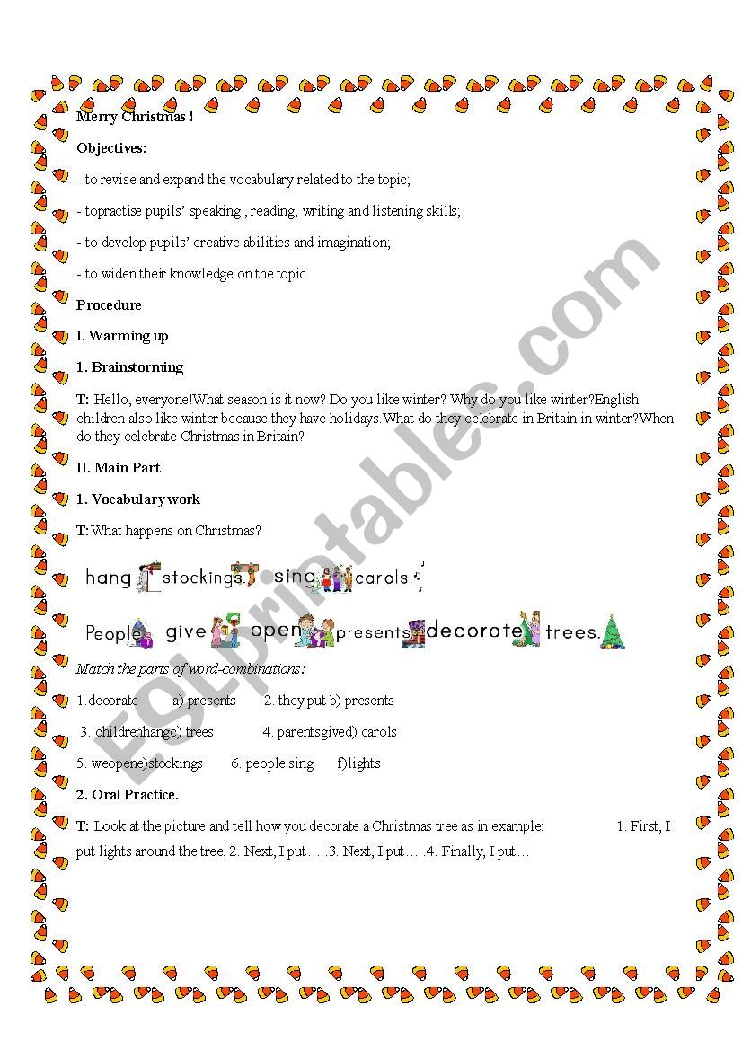 Merry Christmas ! worksheet