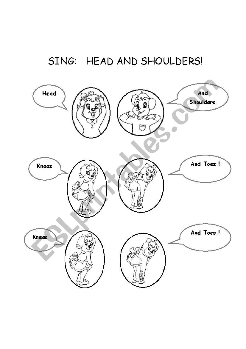 SONG:   HEAD AND SHOULDERS worksheet