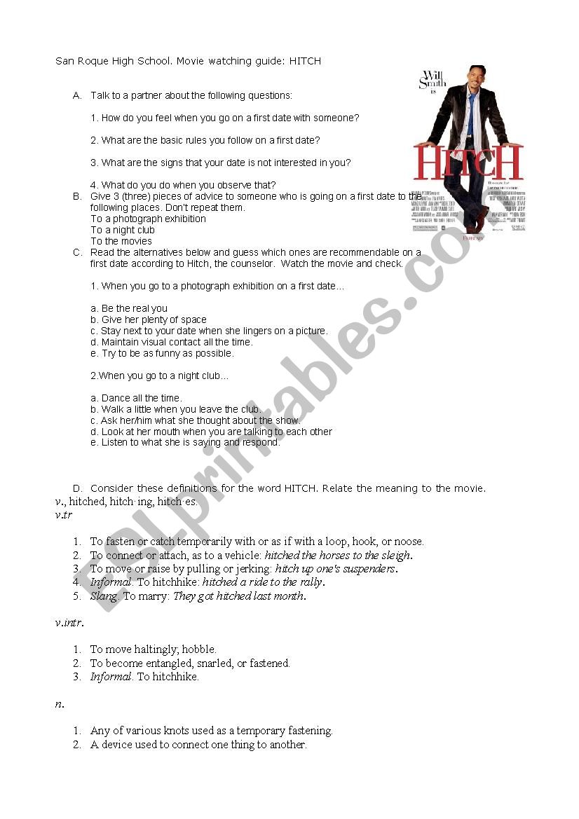 Hitch worksheet