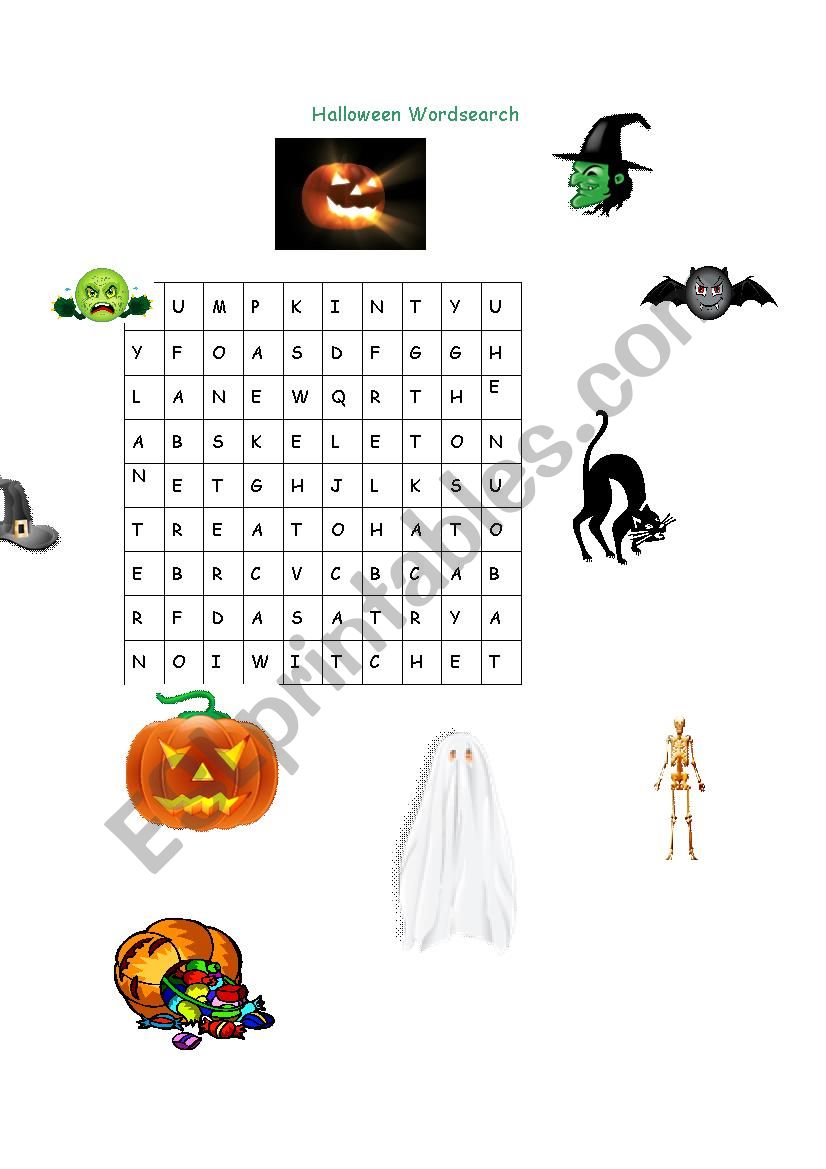 Halloween Wordsearch worksheet