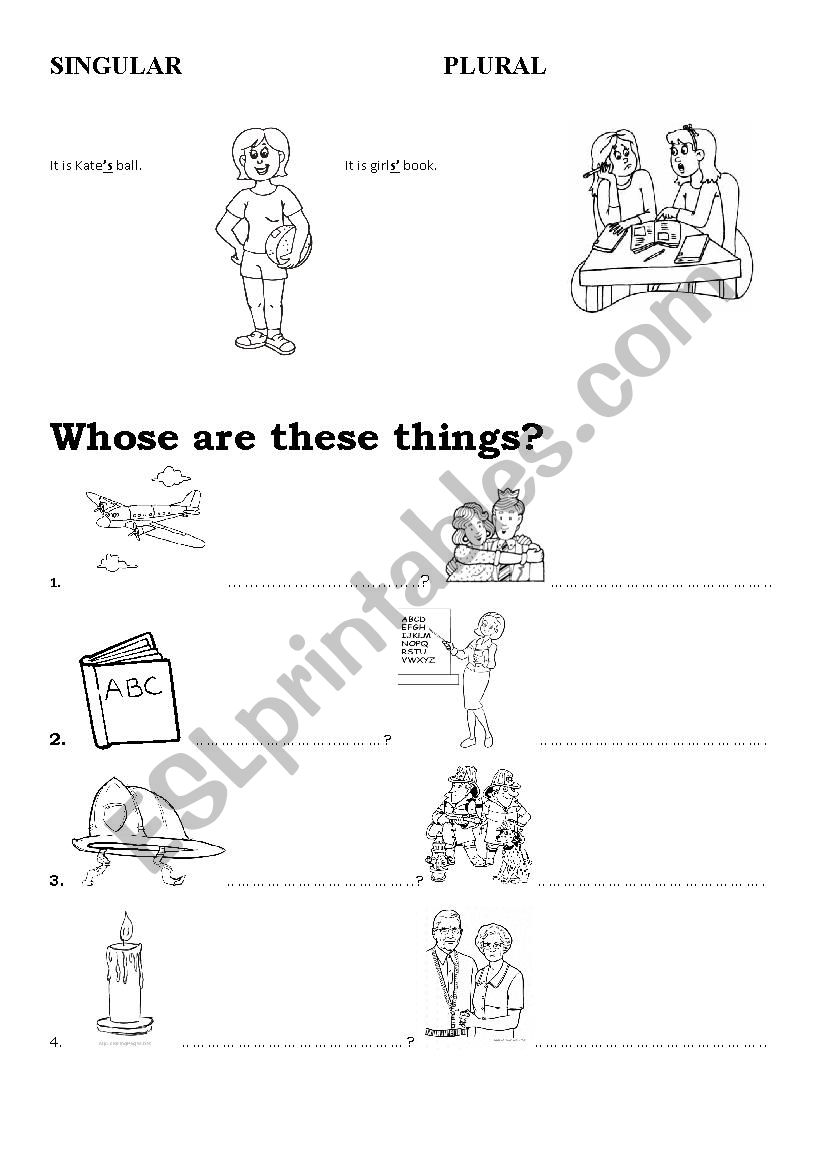 Saxon Genetive worksheet