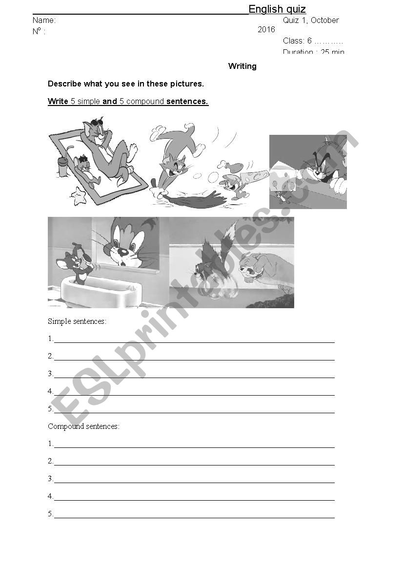 5th Grade Simple And Compound Sentences Worksheet Foto Kolekcija