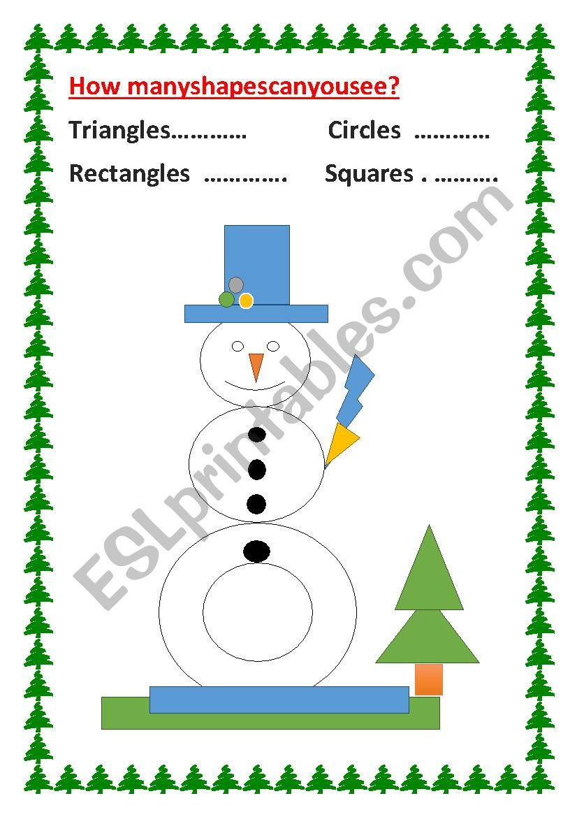 Shapes worksheet