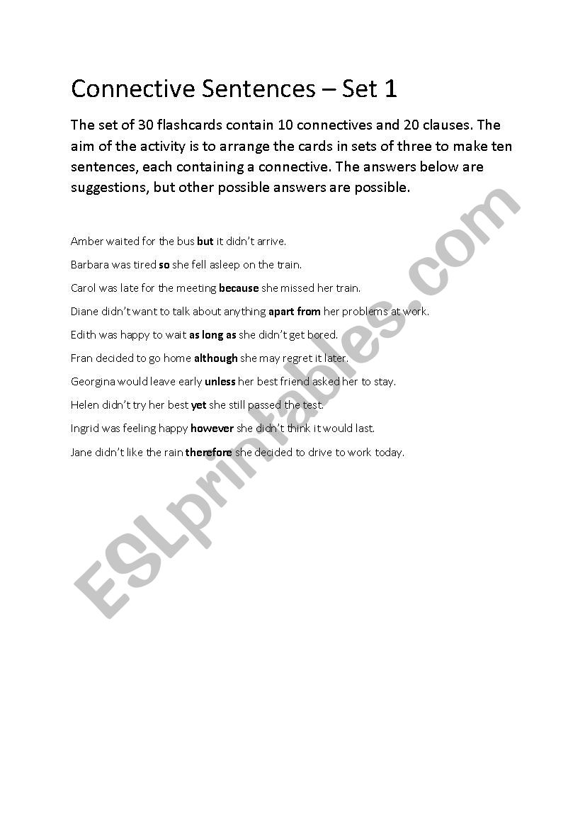 connective-sentences-flashcards-set-1-esl-worksheet-by-pilchness