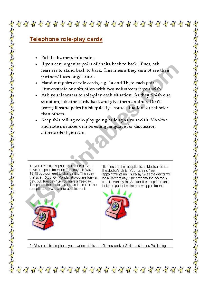 telephone convesations worksheet