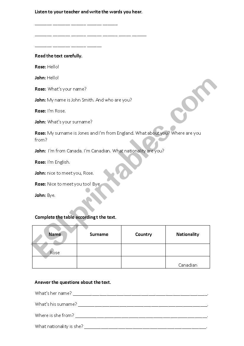 Test 5th grade worksheet