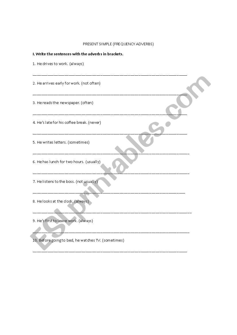 Present Simple with Frequency Adverbs