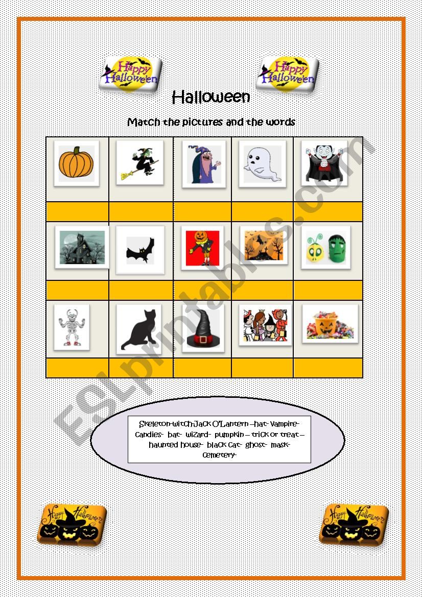 halloween worksheet