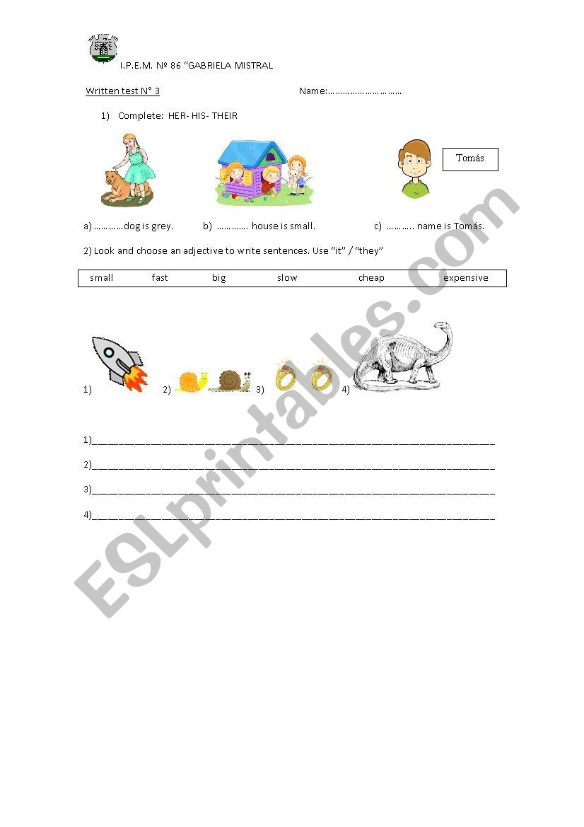 Test  worksheet