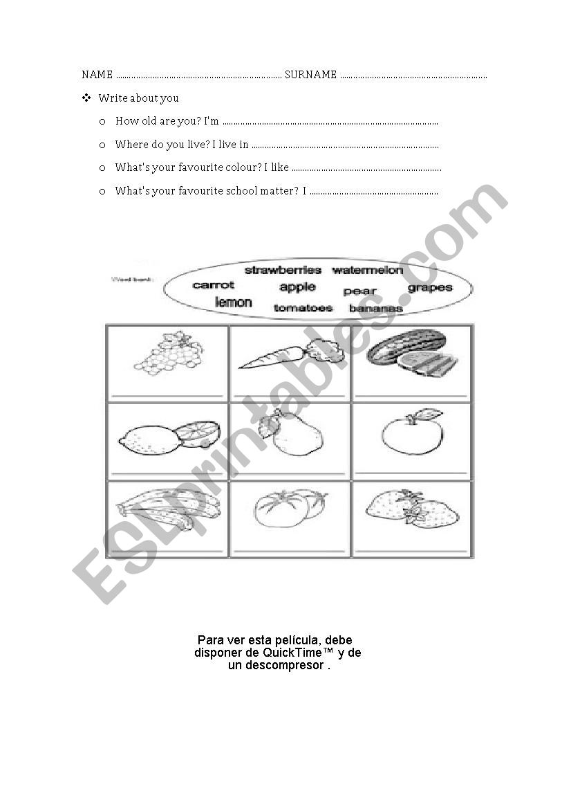 Initial review worksheet