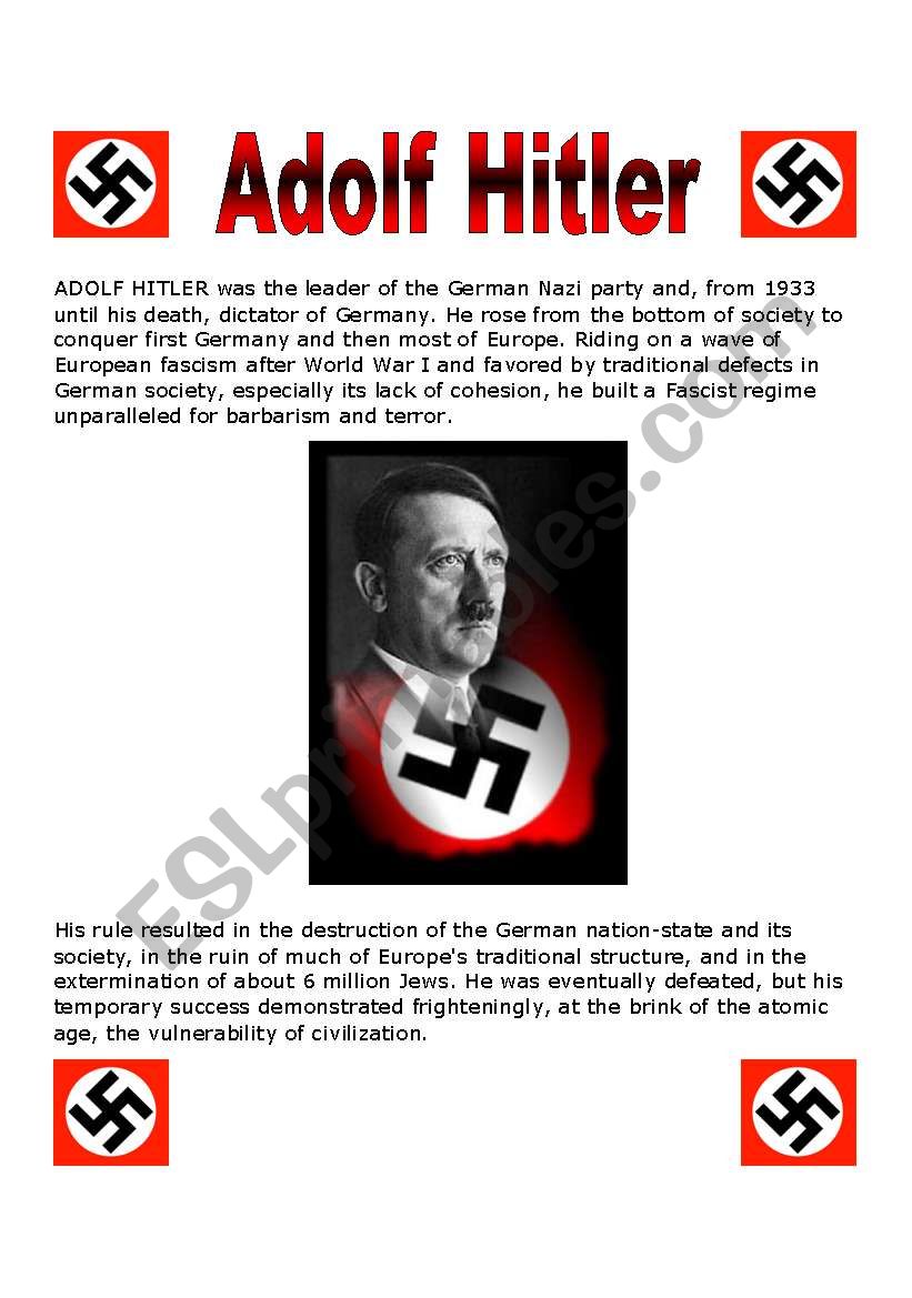 Adolf Hitler and the Nazi Party
