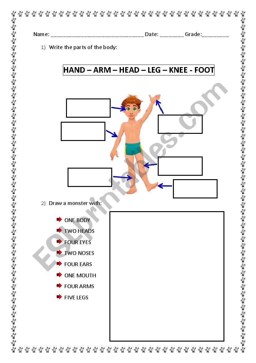 My body worksheet