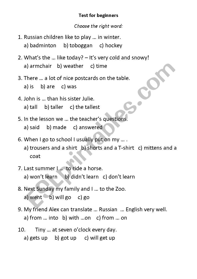 test-for-beginners-esl-worksheet-by-elenayzam