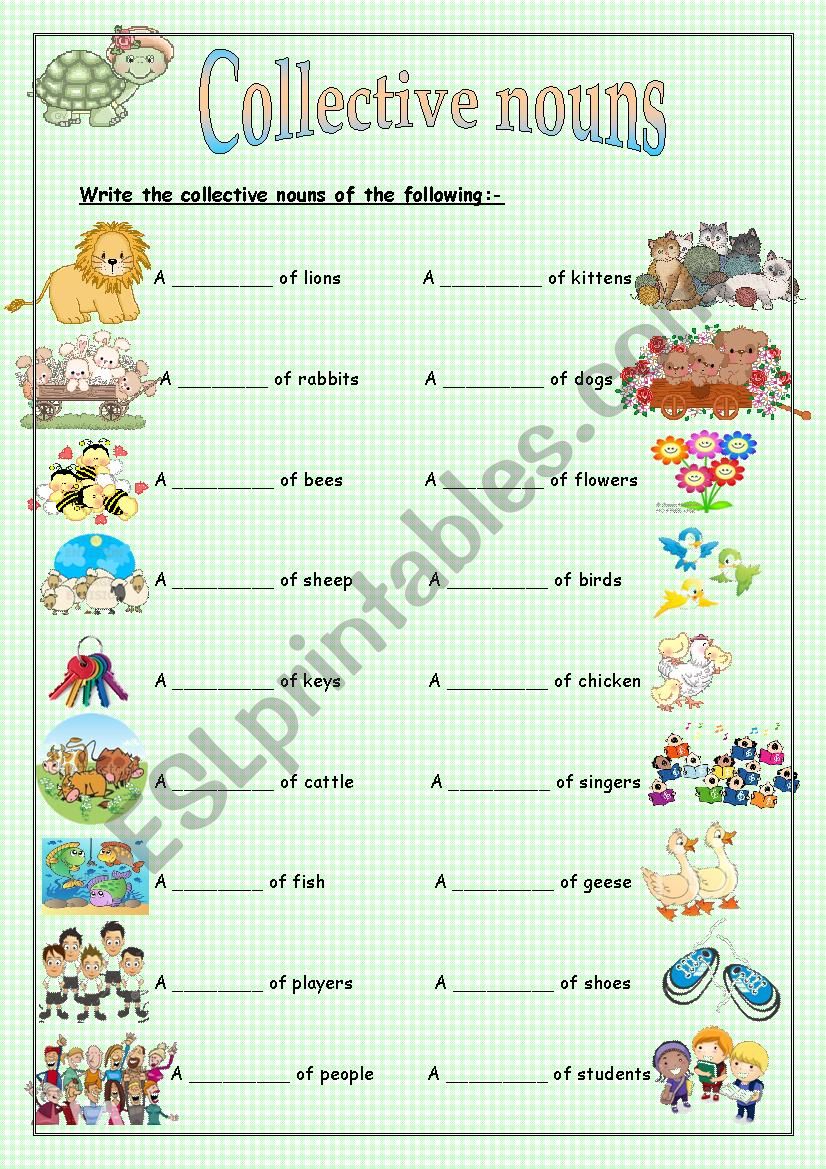 Collective Nouns worksheet