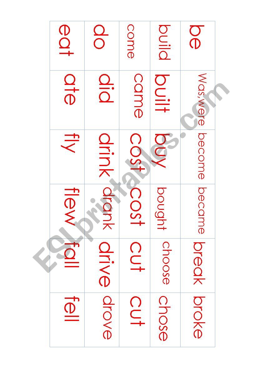 MEMORY GAME  worksheet