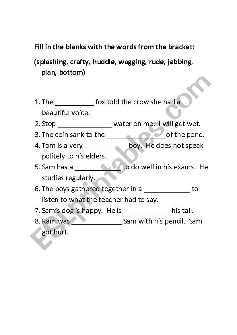 Learn english in a fun way worksheet