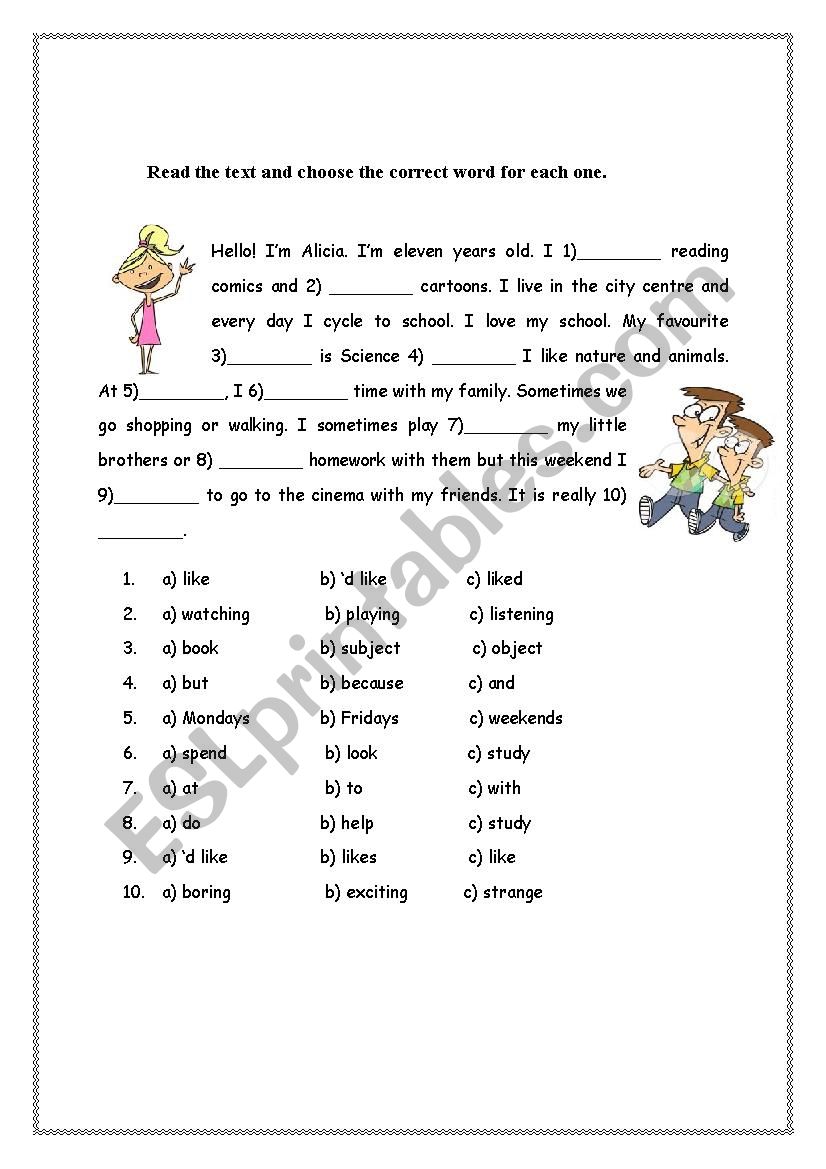 vocabulary and grammar for elementary students