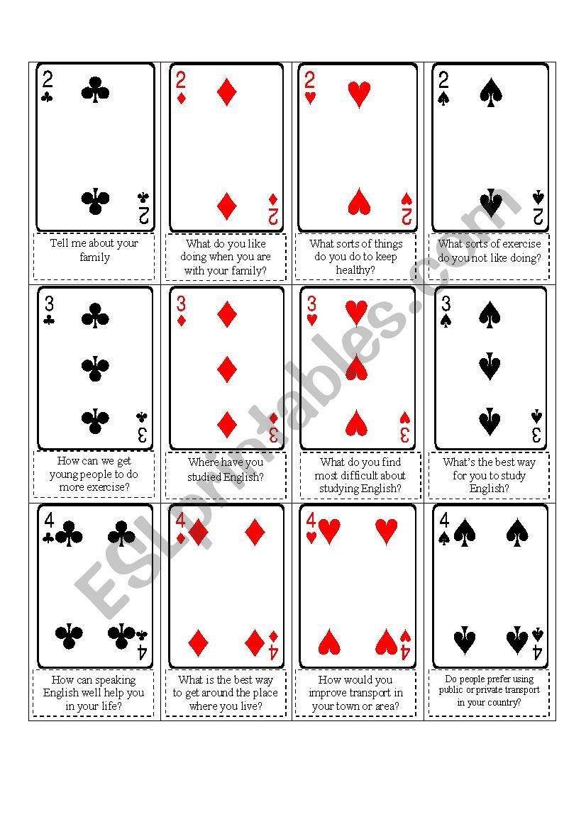 PLAYING CARDS GAMES ADVANCED LEVEL