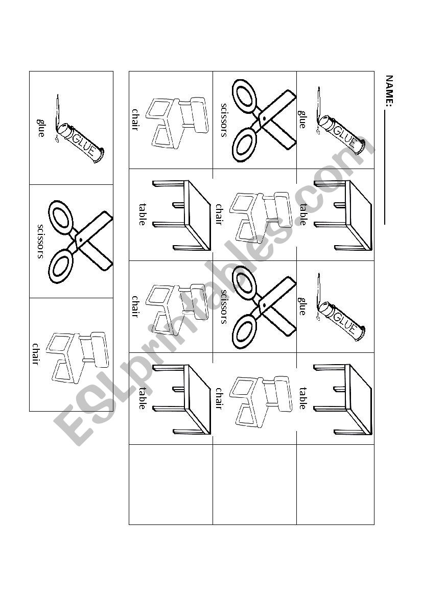 SCHOOL OBJECTS PATTERNS for pre-schoolers