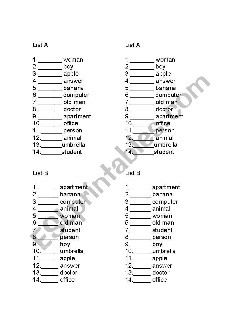 A or An? worksheet