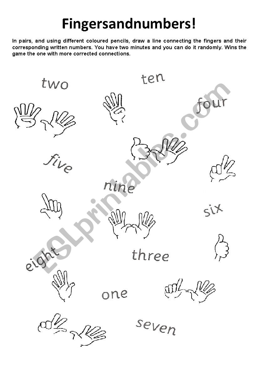 Numbers 1 - 10 worksheet