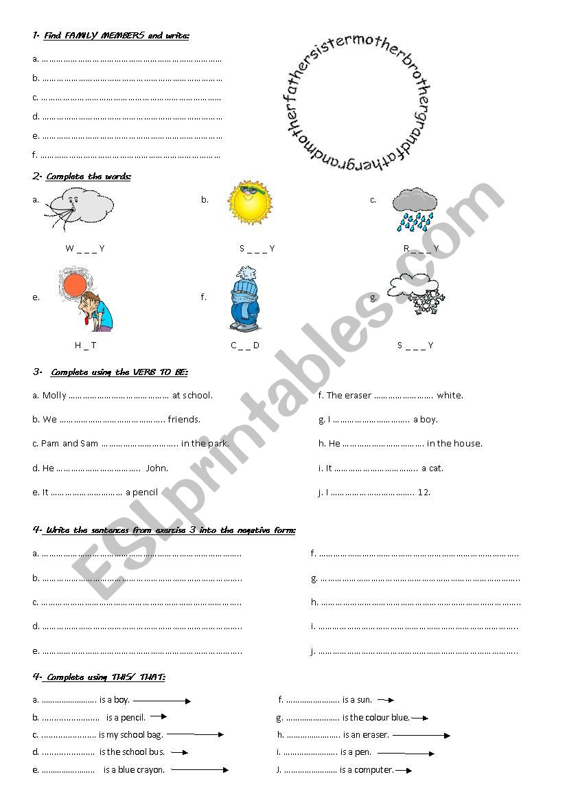 REVISION worksheet