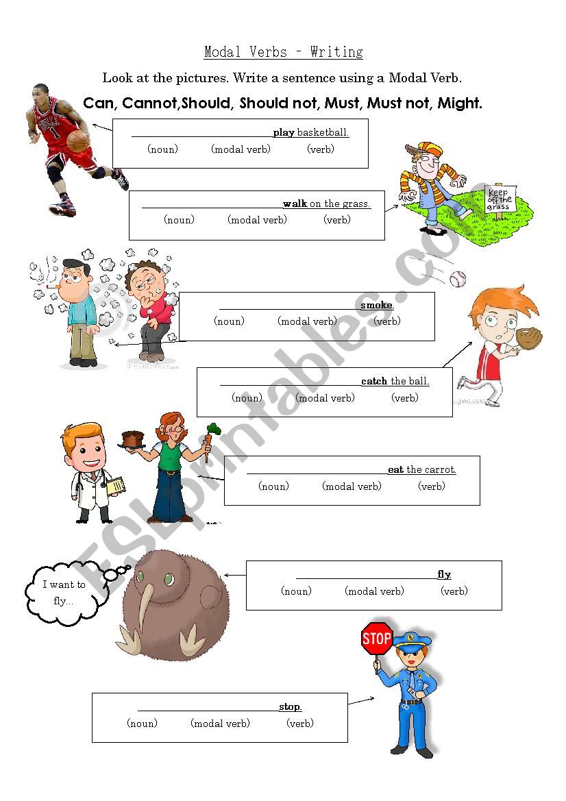modal verbs worksheet worksheet