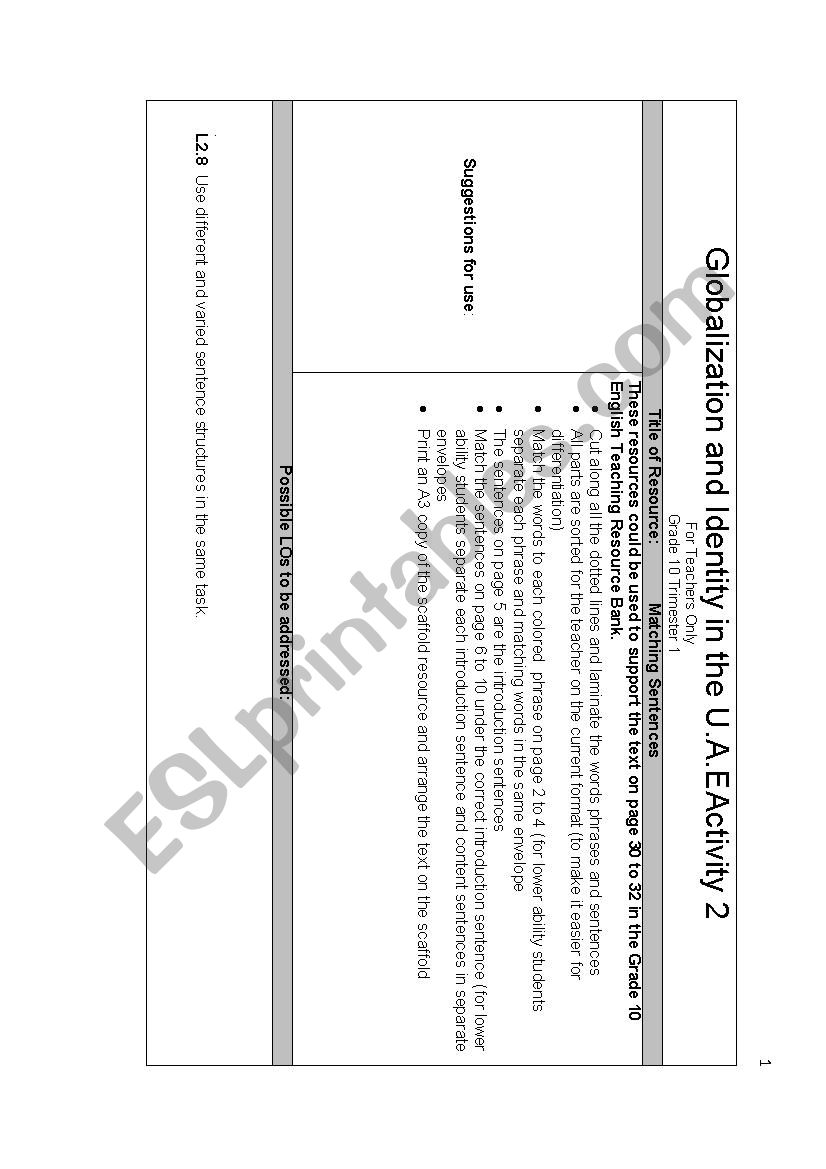 global citizenship worksheet