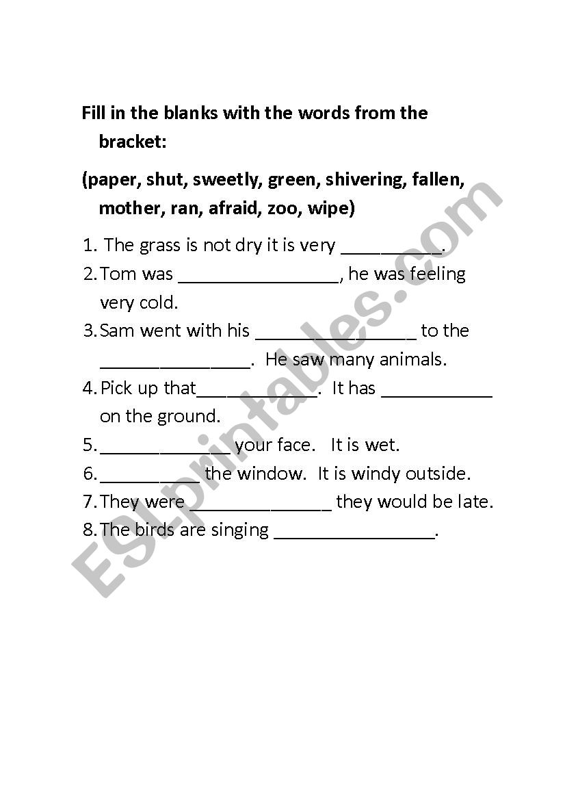 fun way to learn english worksheet