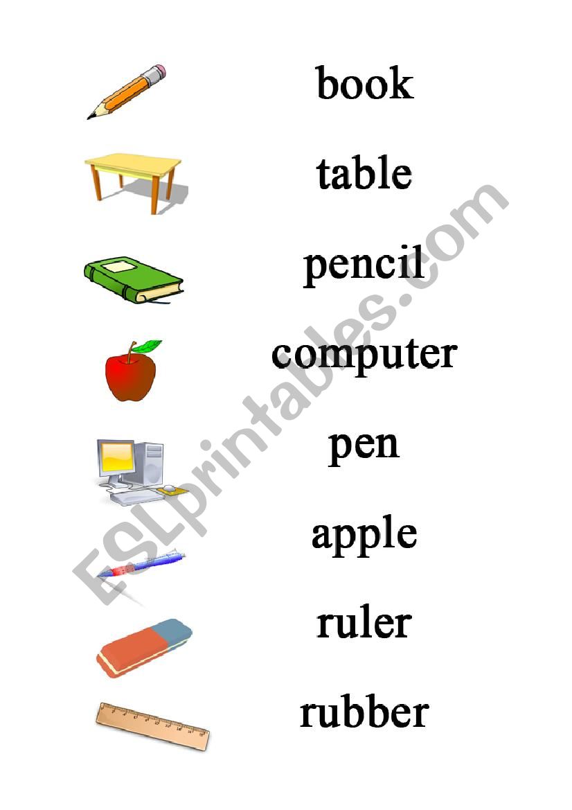 Math each word with the picture