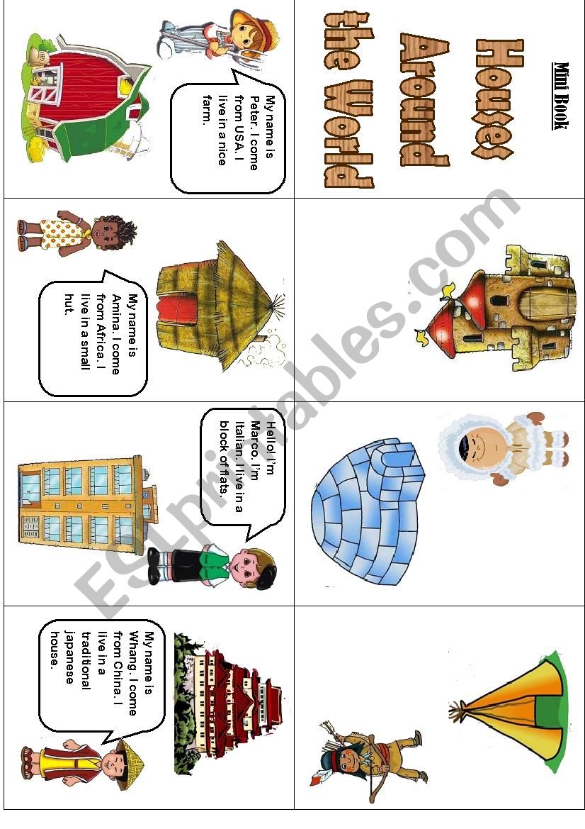 Houses around the world worksheet