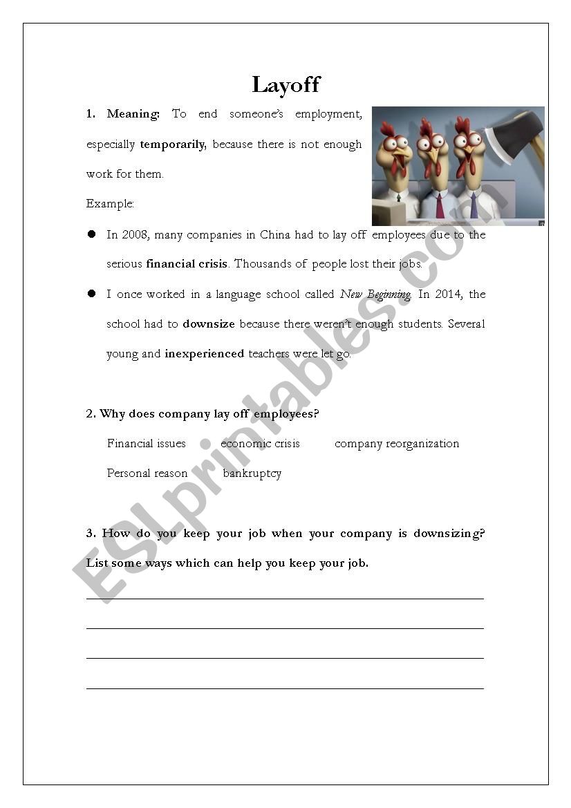 layoff worksheet