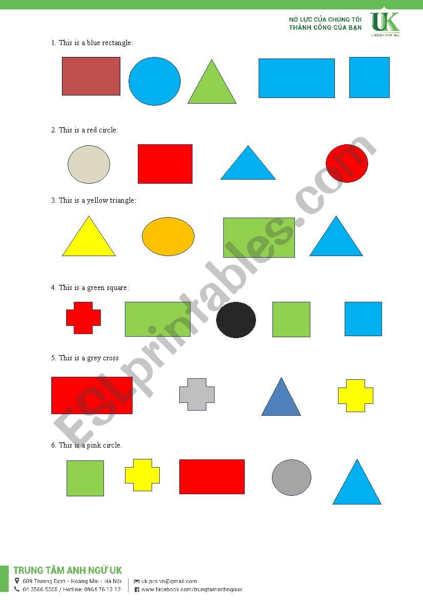 Colour circle  worksheet