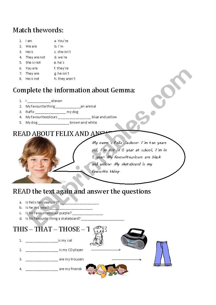 Revision  worksheet