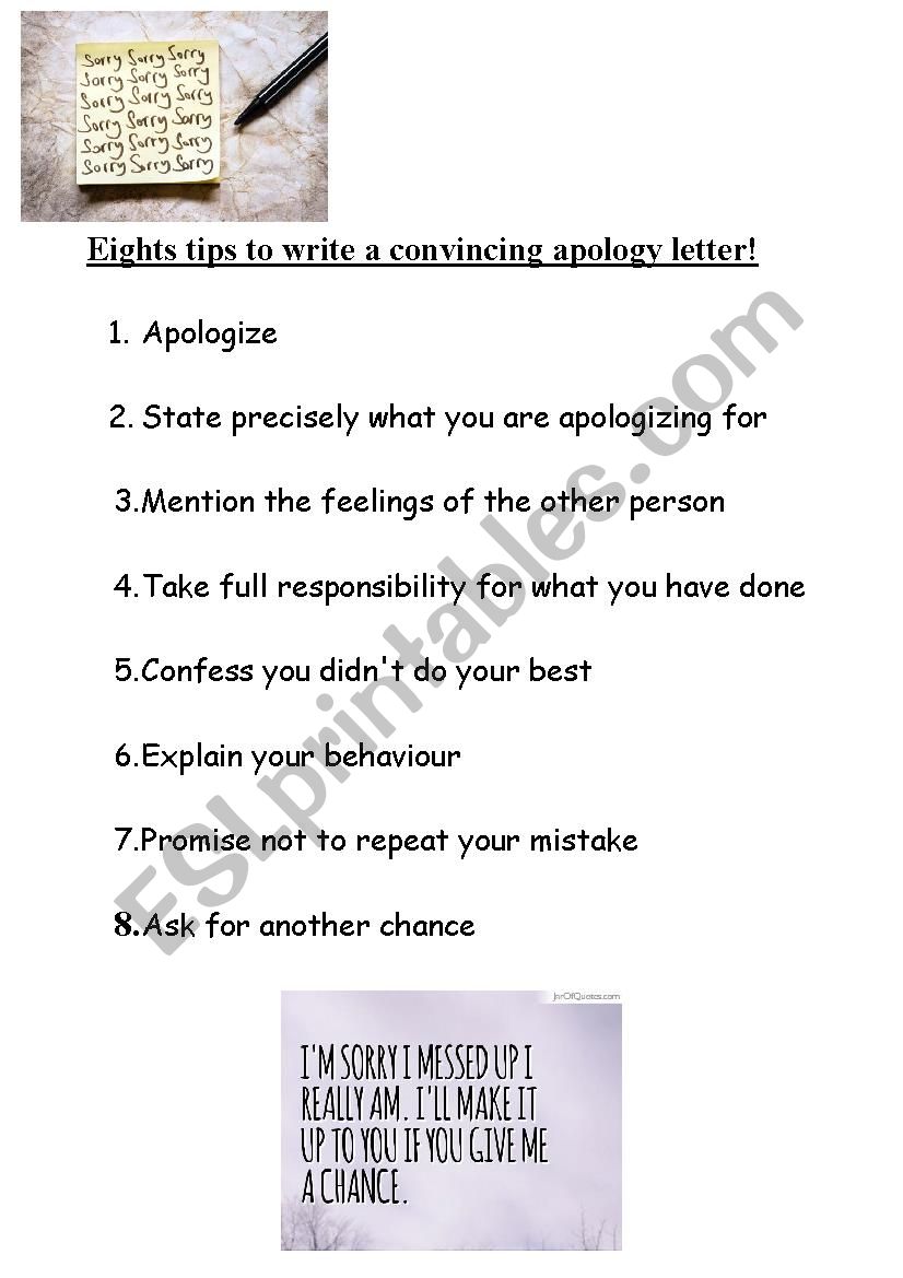 8 tips to write a convincing apology letter