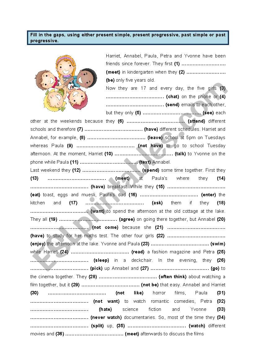 present-simple-progressive-simple-past-worksheet-gambaran