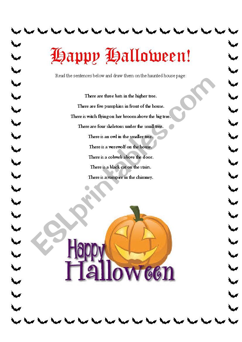 Happy Halloween worksheet