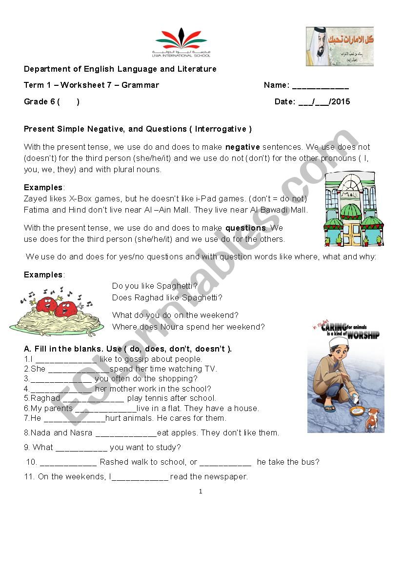 Present Simple SammoOon worksheet