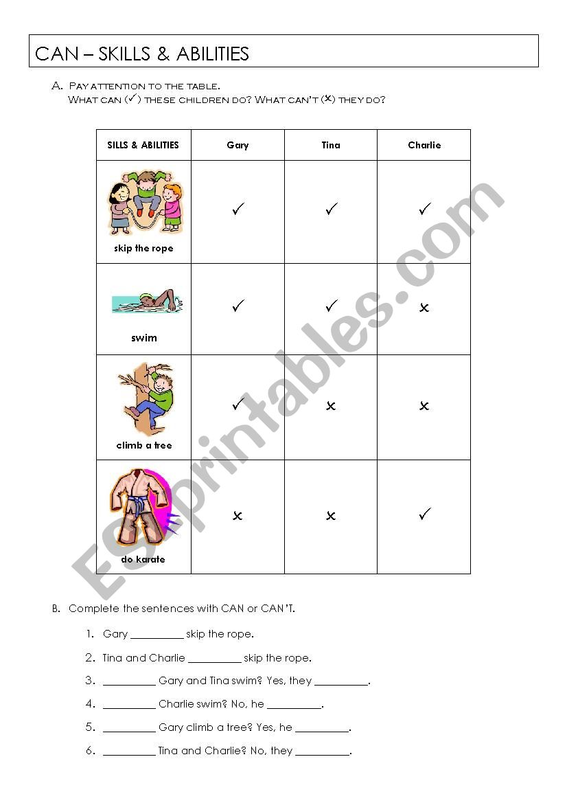can - skills and abilities worksheet