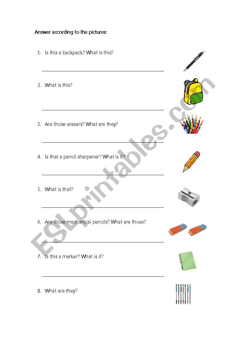 Answer using the demonstrative pronouns