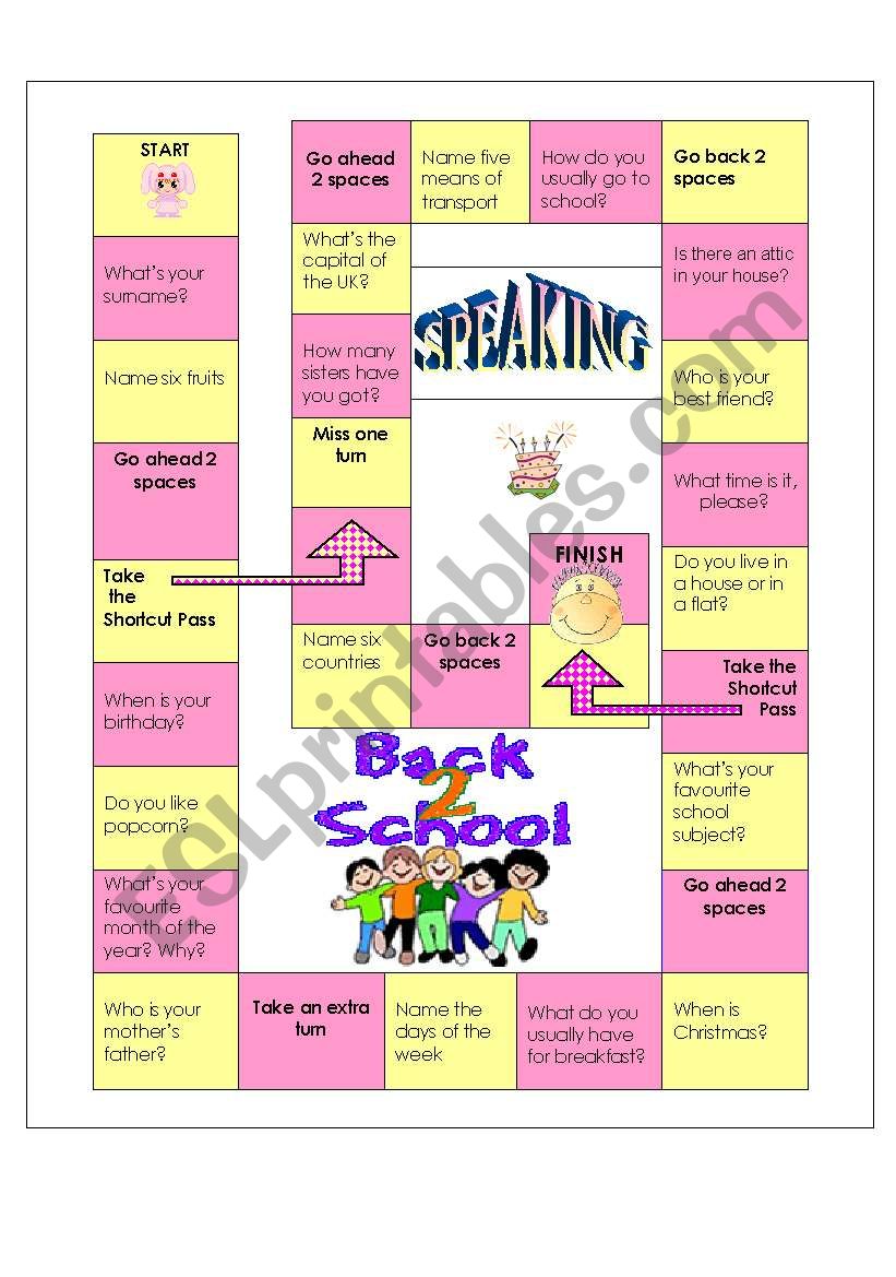 Game 2  -  Back to School worksheet